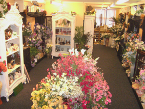 Inside our flower shop in Wolverhampton